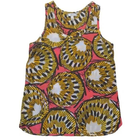 J. Crew Women's Ratti electric kiwi Pink Yellow Tank Top  Size 6 - Picture 1 of 7